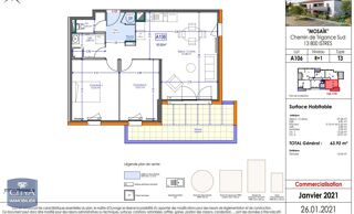  Appartement à louer 3 pièces 64 m²