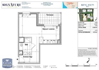  Appartement à louer 1 pièce 34 m²