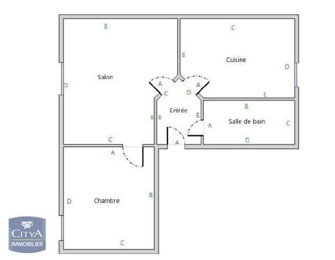  Appartement � louer 2 pi�ces 41 m�