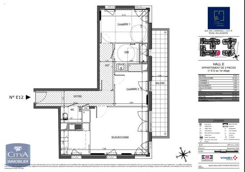  Appartement  louer 3 pices 70 m