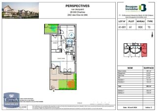  Appartement � louer 3 pi�ces 66 m�