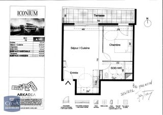  Appartement � louer 2 pi�ces 43 m�