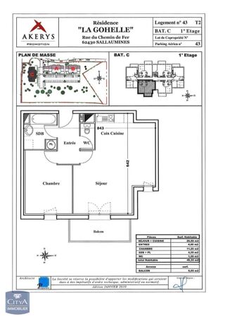  Appartement à louer 2 pièces 48 m²