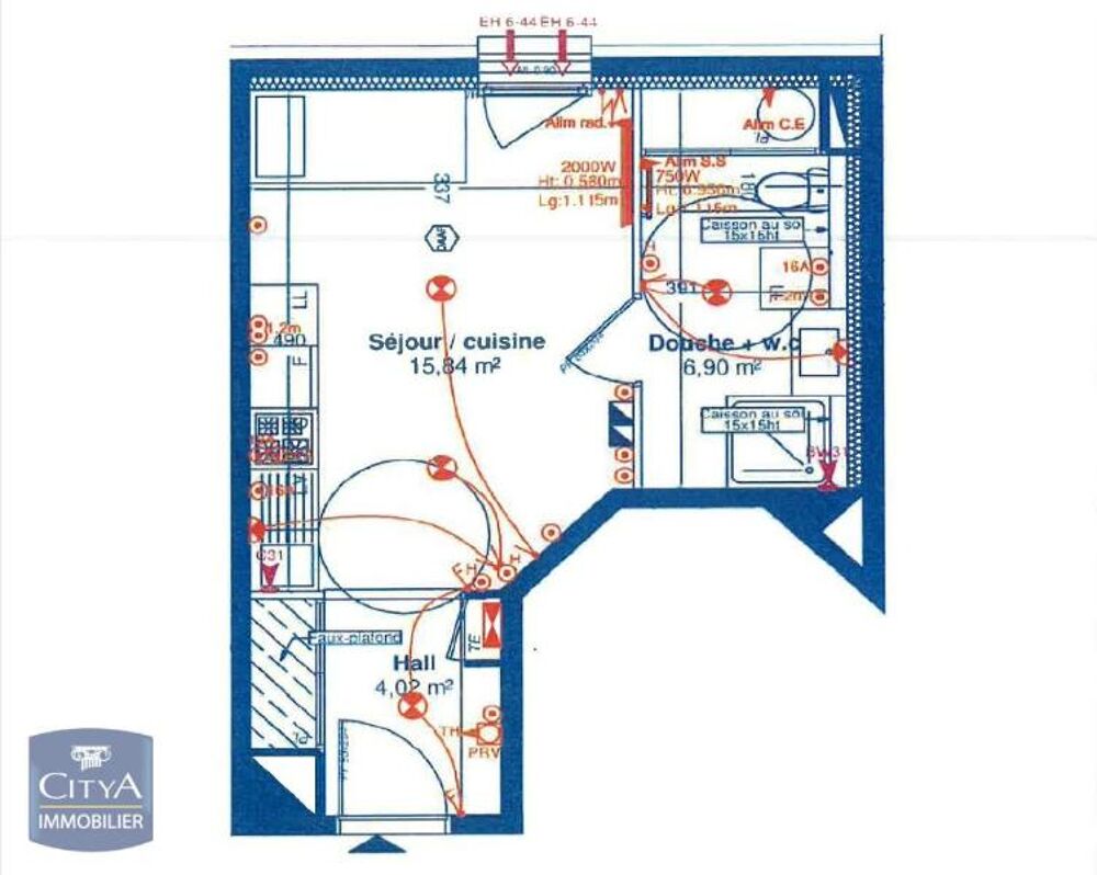 À LOUER : Appartement neuf T1 situé à Villefranche-sur-S....