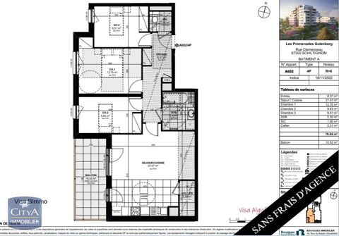  Appartement  louer 4 pices 77 m