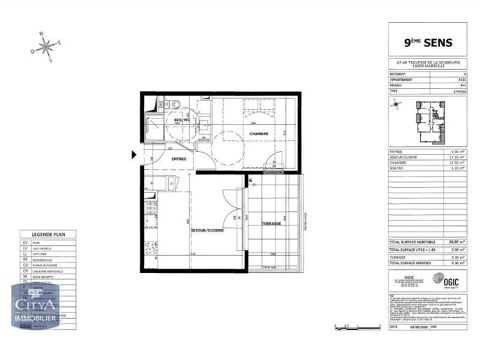 Appartement � louer 2 pi�ces 39 m�