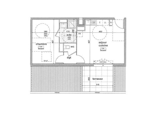  Appartement  louer 2 pices 41 m