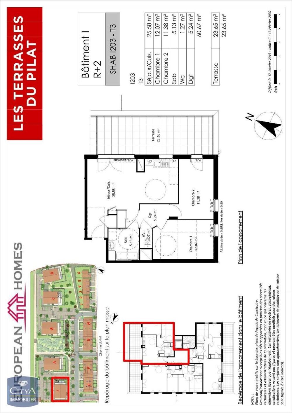 location Appartement - 3 pièce(s) - 61 m² Chasse-sur-Rhône (38670)