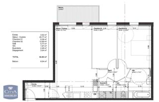  Appartement � louer 3 pi�ces 65 m�