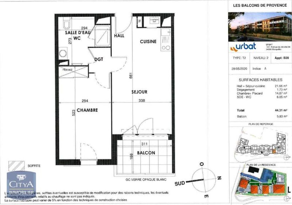 À LOUER : Appartement récent T2 situé à Draguignan, dans....