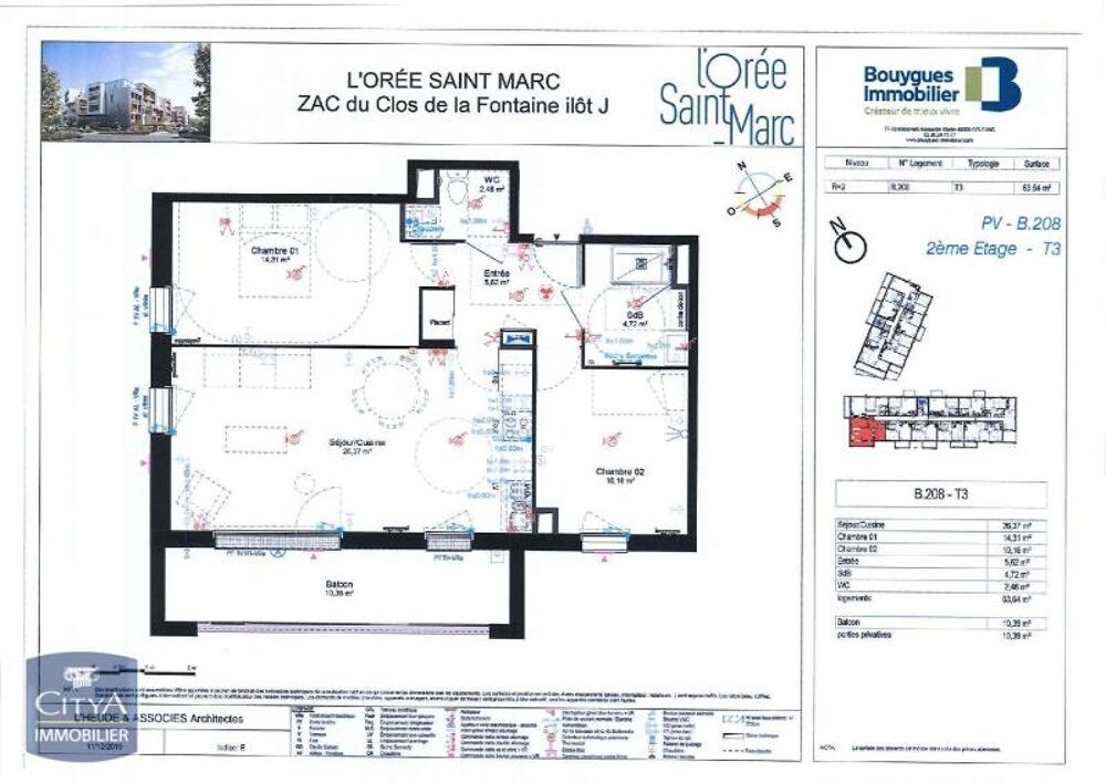 location Appartement - 3 pièce(s) - 63 m² Orléans (45000)