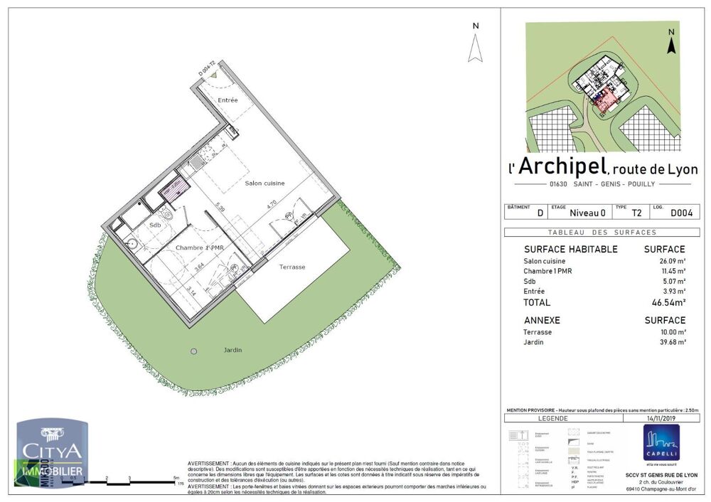 location Appartement - 2 pièce(s) - 47 m² Saint-Genis-Pouilly (01630)