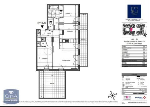  Appartement � louer 4 pi�ces 76 m�