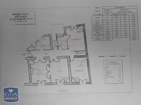  Appartement � louer 4 pi�ces 81 m�