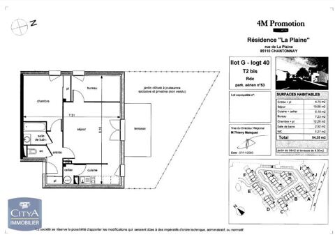  Location Appartement Appartement - 2 pi�ce(s) - 54 m�
