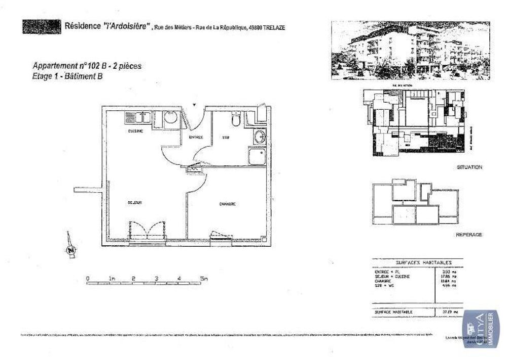 location Appartement - 2 pièce(s) - 38 m² Trélazé (49800)