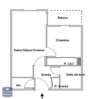  Appartement à louer 2 pièces 33 m²