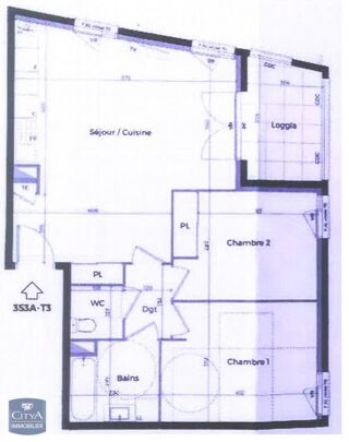  Appartement � louer 3 pi�ces 62 m�