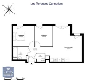  Appartement à louer 3 pièces 55 m²