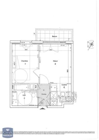 Appartement à louer 2 pièces 38 m²