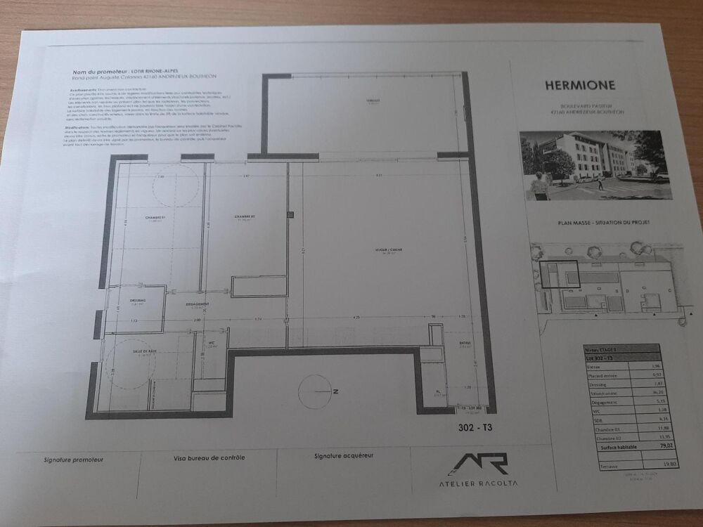 location Appartement - 3 pièce(s) - 79 m² Andrézieux-Bouthéon (42160)