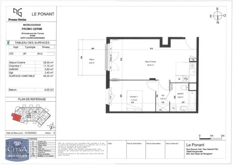   Location Appartement Appartement - 2 pi�ce(s) - 49 m�