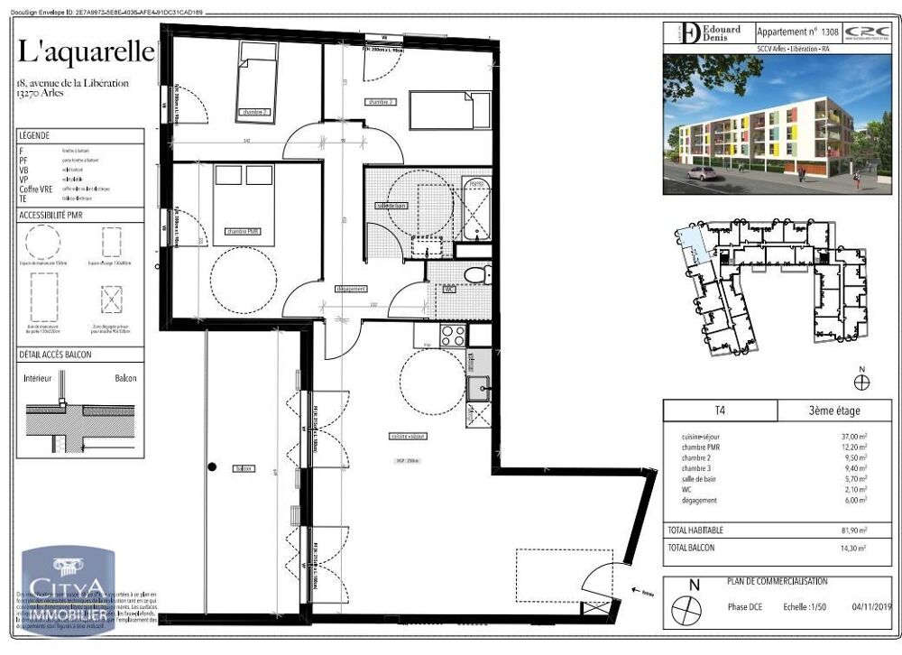 location Appartement - 4 pièce(s) - 82 m² Arles (13200)