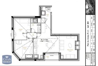  Appartement à louer 3 pièces 63 m²