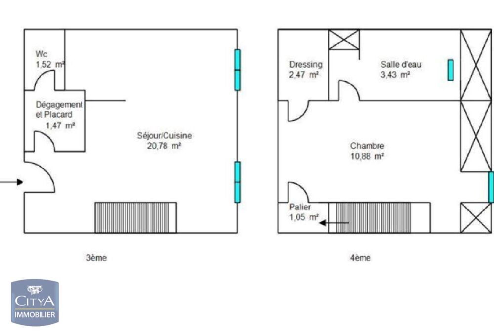 location Appartement - 2 pièce(s) - 42 m² Angers (49100)