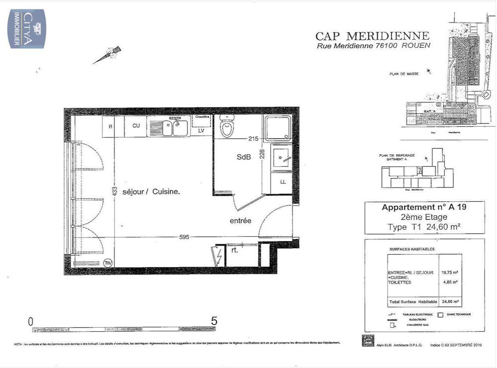 location Appartement - 1 pièce(s) - 25 m² Rouen (76100)