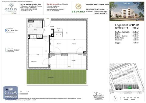  Appartement  louer 2 pices 43 m