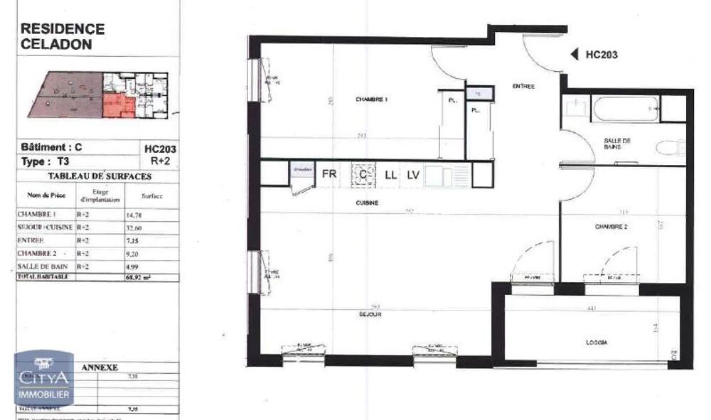 location Appartement - 3 pièce(s) - 69 m² Toulouse (31100)