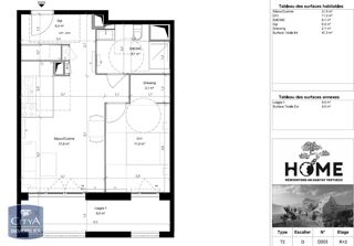  Appartement � louer 2 pi�ces 47 m�
