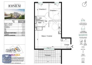  Appartement � louer 3 pi�ces 68 m�