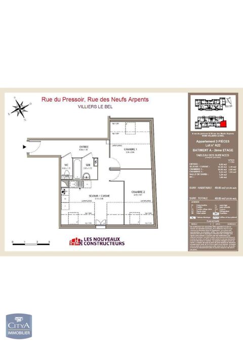   Location Appartement Appartement - 3 pi�ce(s) - 50 m�