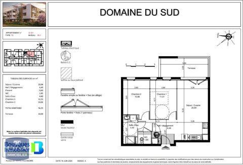  Appartement � louer 3 pi�ces 57 m�
