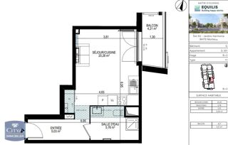  Appartement � louer 1 pi�ce 31 m�