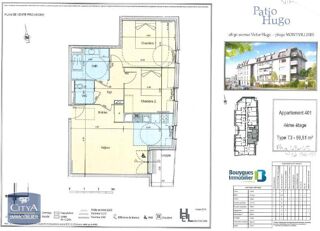  Appartement à louer 3 pièces 60 m²