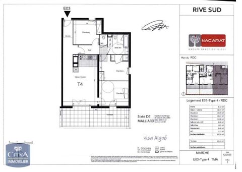 Appartement  louer 4 pices 83 m
