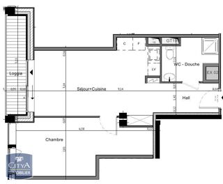  Appartement � louer 2 pi�ces 44 m�