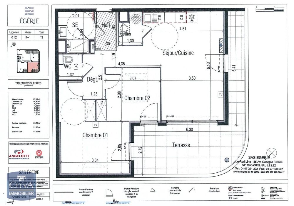 location Appartement - 3 pièce(s) - 66 m² Béziers (34500)