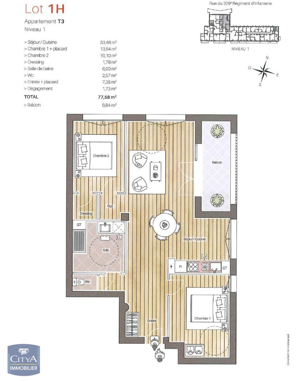 location Appartement - 3 pièce(s) - 78 m² Le Havre (76620)