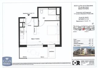  Appartement à louer 1 pièce 28 m²