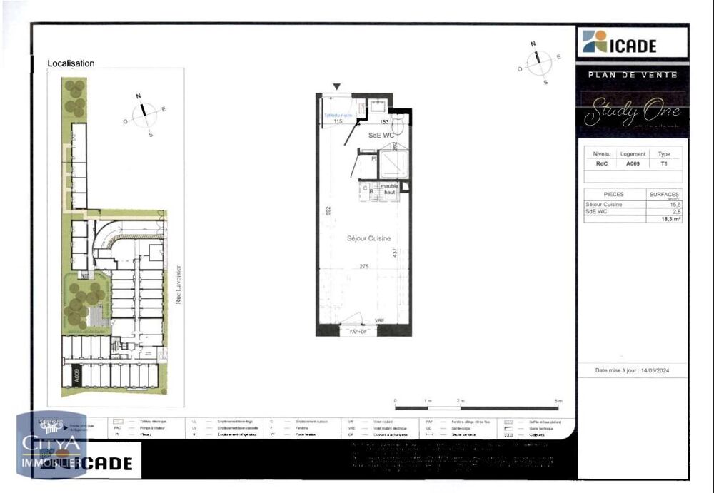 location Appartement - 1 pièce(s) - 18 m² La Rochelle (17000)