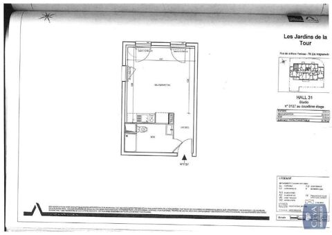  Appartement  louer 1 pice 29 m