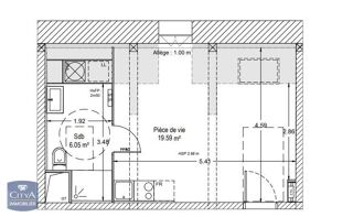  Appartement à louer 1 pièce 29 m²