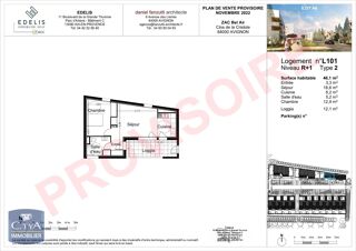  Appartement à louer 2 pièces 46 m²