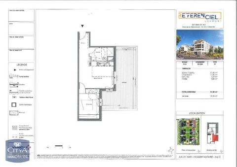  Appartement � louer 2 pi�ces 41 m�