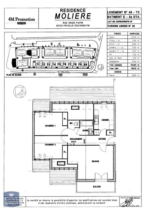  Location Appartement Appartement - 3 pi�ce(s) - 65 m�