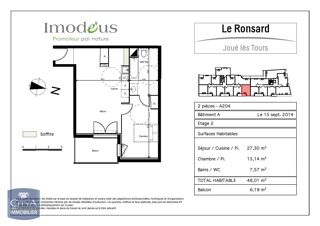  Appartement à louer 2 pièces 48 m²